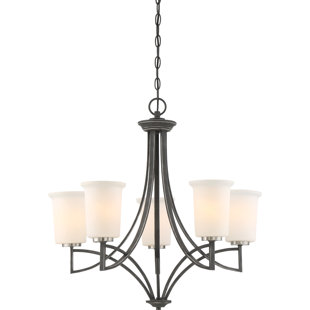 Go to store & view more images Rockbridge 5-Light Shaded Chandelier by Charlton Home