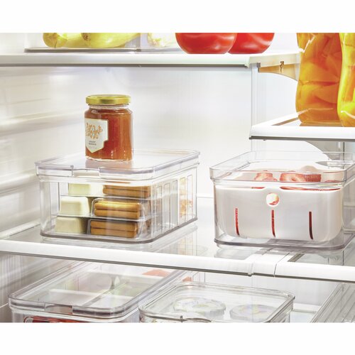 Idesign Crisp Stackable Refrigerator And Pantry Produce Food