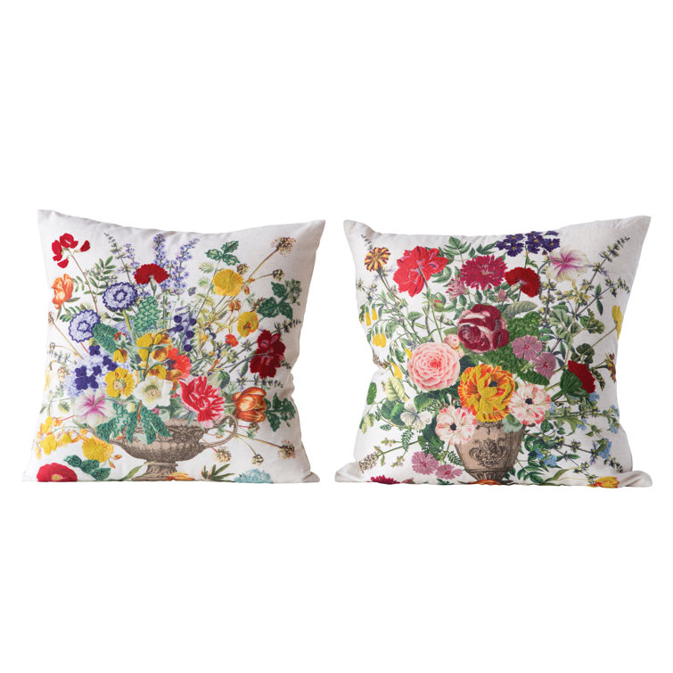 flower throw pillow