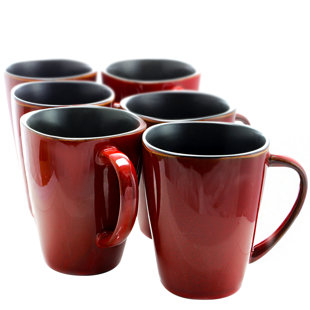 Coffee Mug Set Of 6 Wayfair Penitas Luxe Coffee Mug Set Of 6