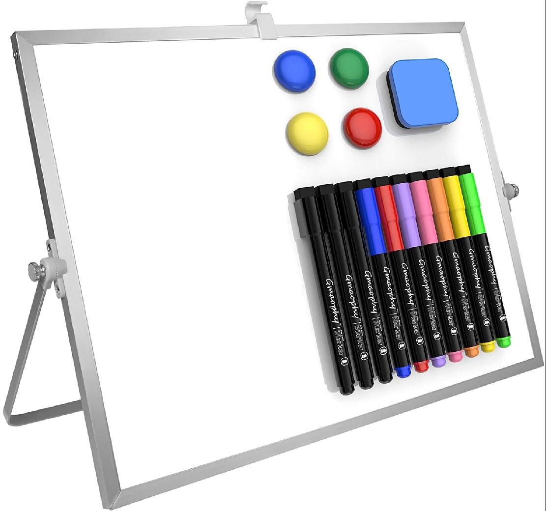 Magnetic White Board With Frame Pens Writing Tools Easy Erase School Office Work 