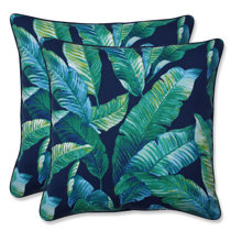 tropical print throw pillows