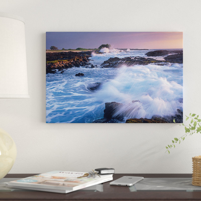East Urban Home Waves Crashing On Rocky Shore Wawaloli Beach