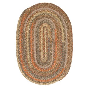 Print Party Ovals Brown Area Rug