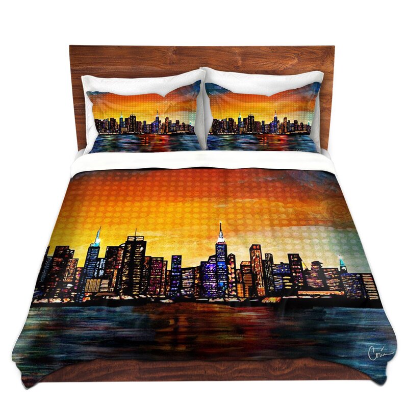 East Urban Home New York Skyline Duvet Cover Set Wayfair