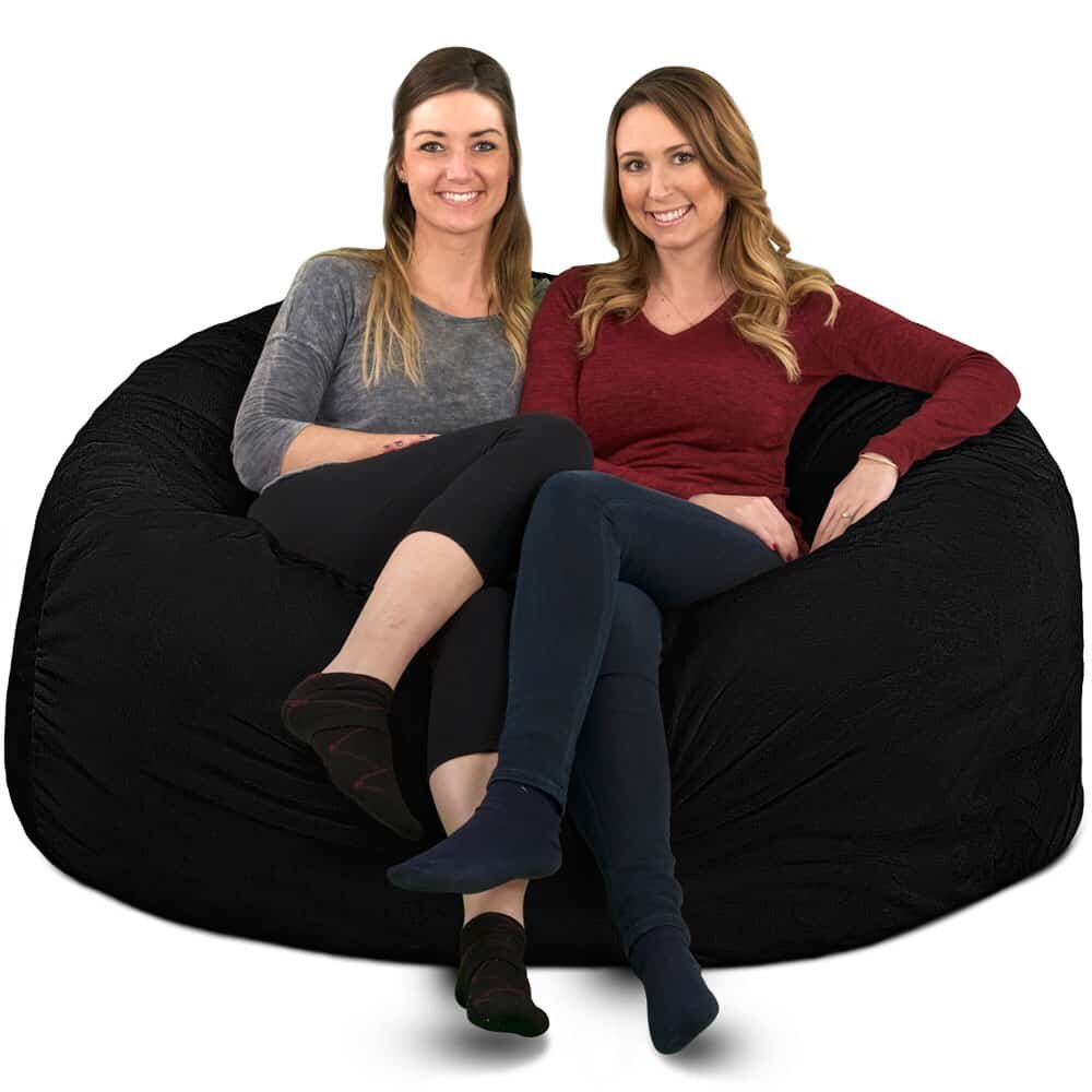 Brown, Fur Double Stitched Seams Kids Bean Bag. ULTIMATE SACK Kids Sack Bean Bag Chair: Giant Foam-Filled Furniture and 100% Virgin Foam Machine Washable Covers Durable Inner Liner 