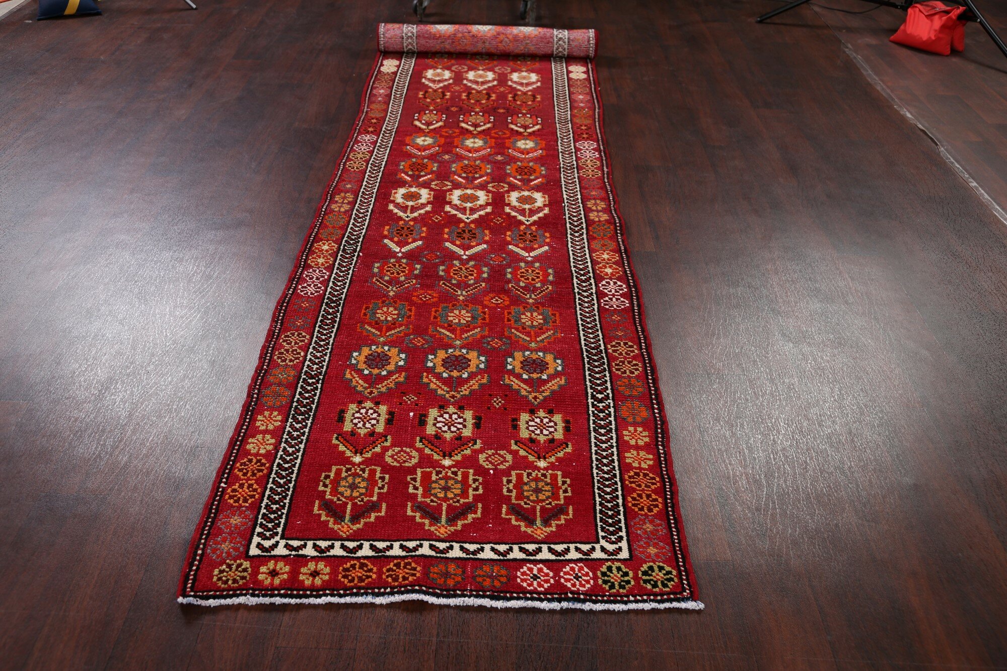 Rugsource One Of A Kind Hand Knotted Anatolian Red 2 8 X 12 8 Runner Wool Area Rug Wayfair