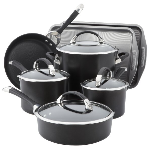 Circulon Symmetry Hard Anodized Nonstick 11 Piece Cookware And Bakeware