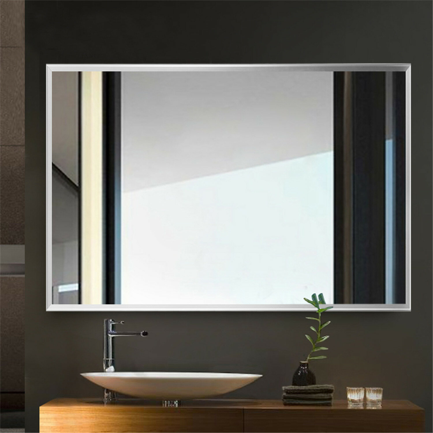 Newtown Modern And Contemporary Bathroom Vanity Mirror Reviews Joss Main