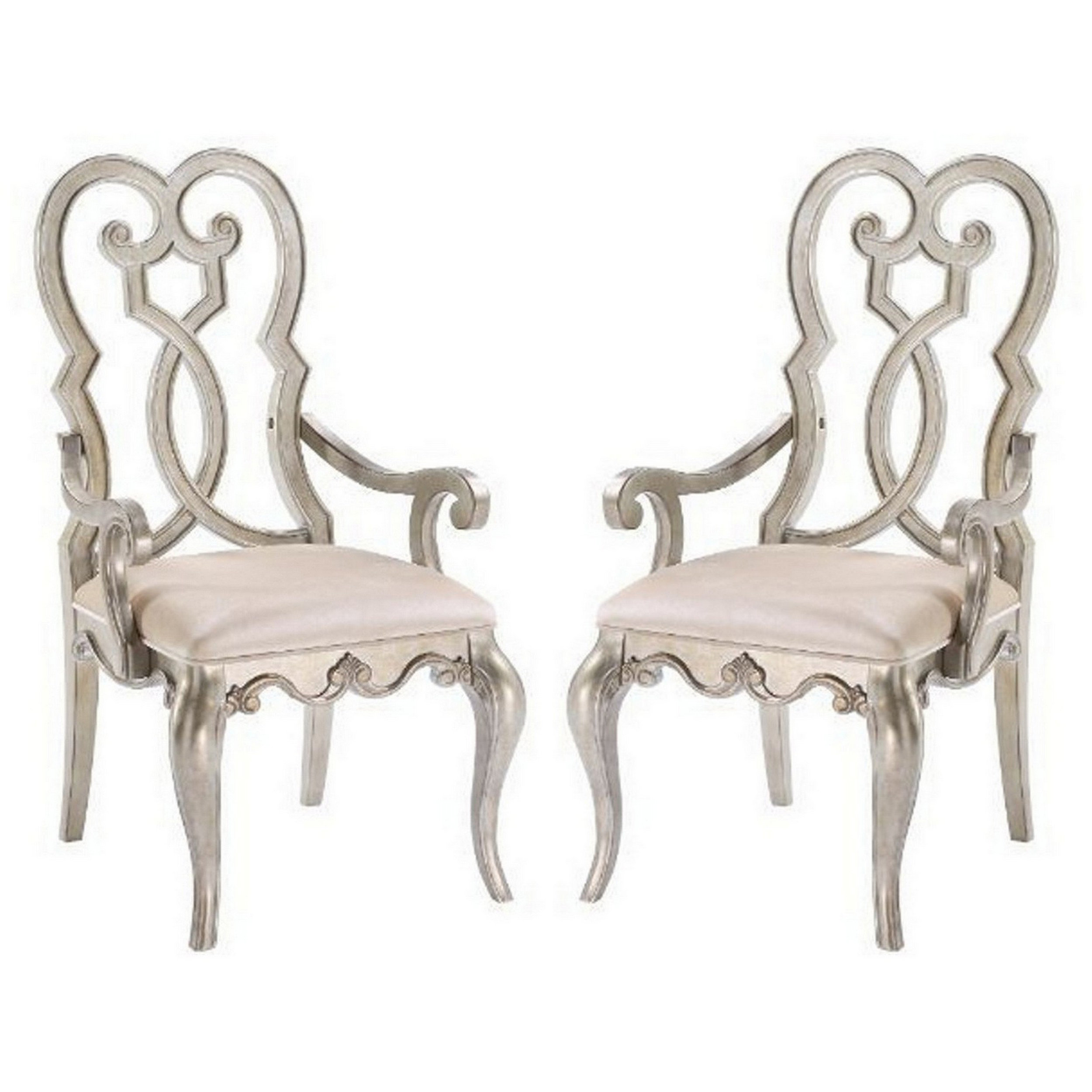 beige queen anne chair