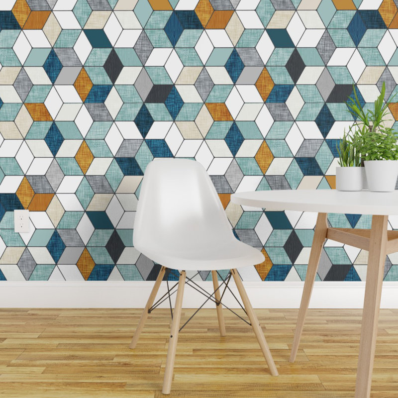 Ivy Bronx Christensen Hexagons Removable Peel And Stick Wallpaper