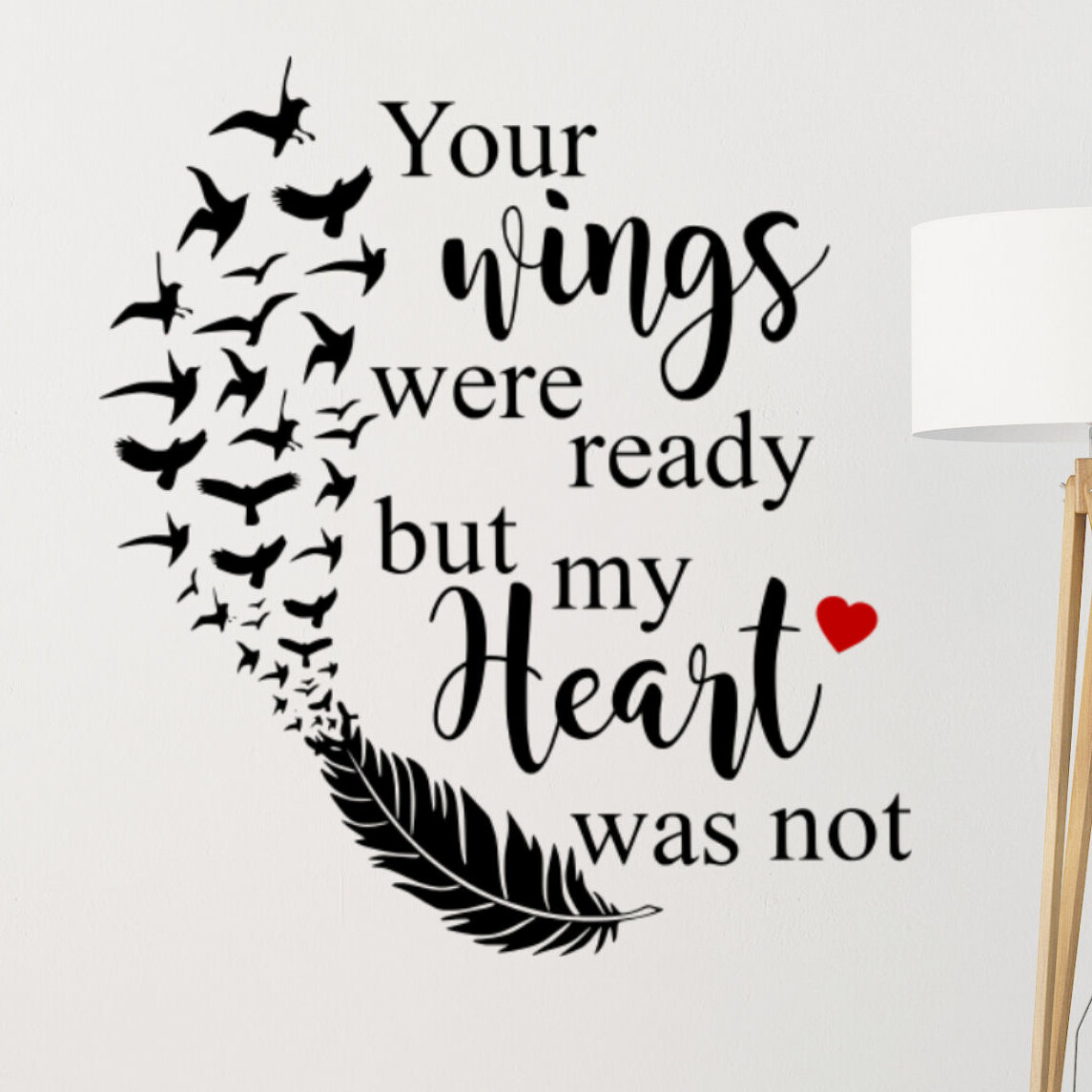 Star Bottle LED Light Up Your wings were ready but my Heart was not bottle Decal 