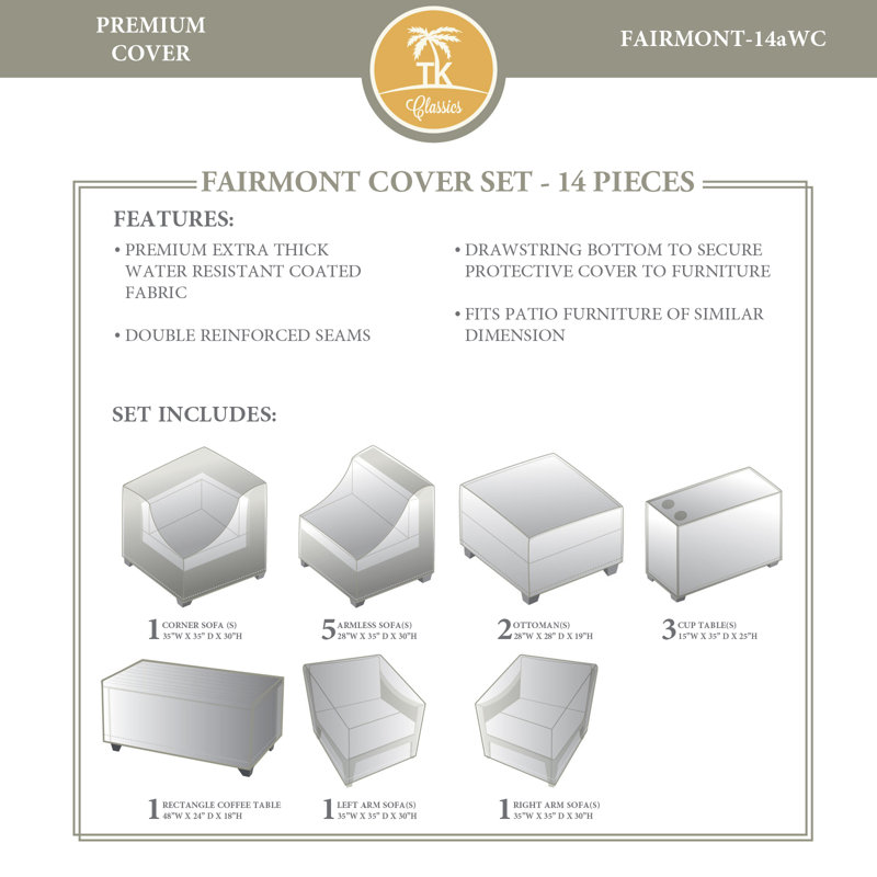 14 Piece Water Resistant Patio Furniture Cover Set Joss Main