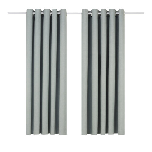 Eclipse Eyelet Blackout Thermal Curtains Wayfair Basicsâ„¢ Colour: Duck Egg Blue, Panel Size: 168 W x 137 D cm