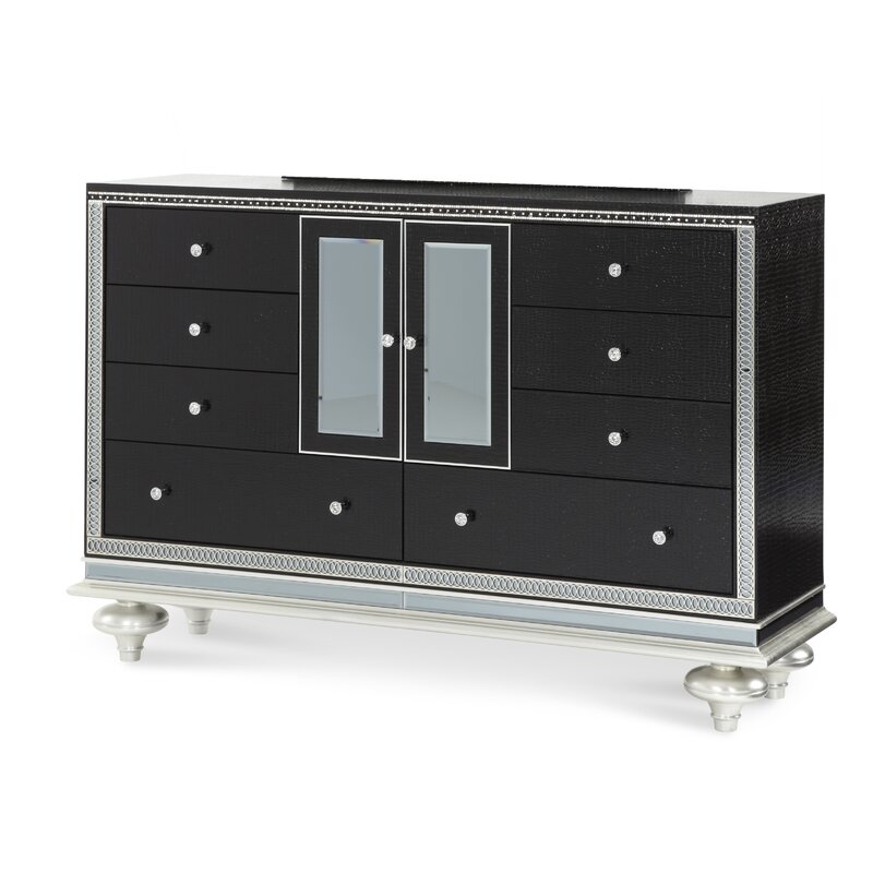 Michael Amini Hollywood Swank Starry Night 8 Drawer ...