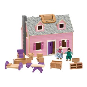 14 Piece Fold and Go Mini Dollhouse