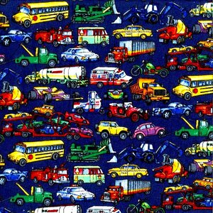 Vehicles Galore Toddler Fitted Crib Sheet