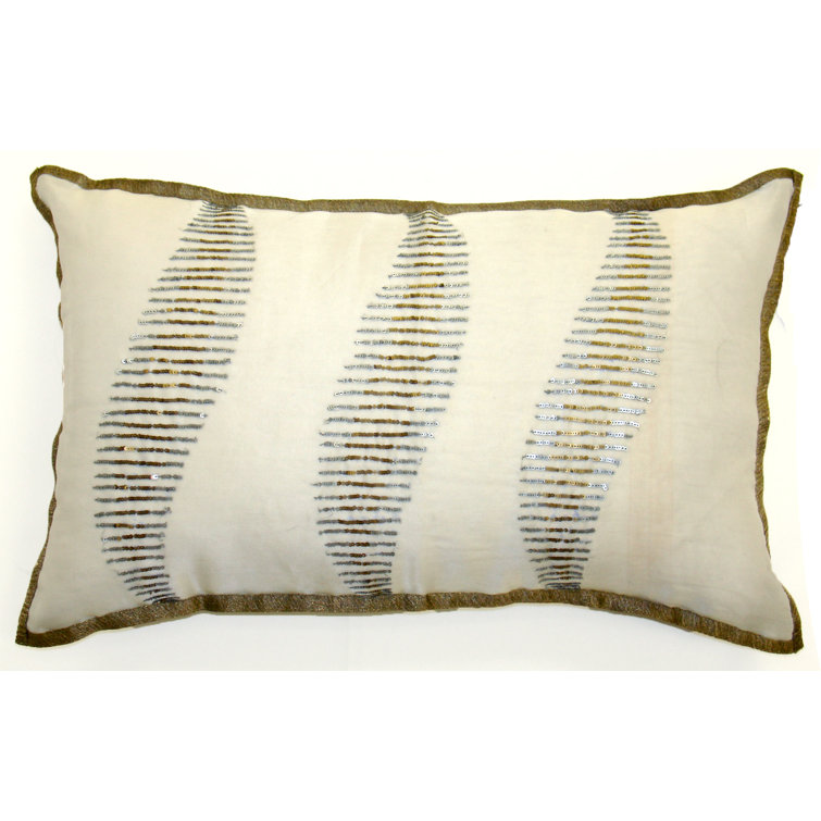 beaded lumbar pillow