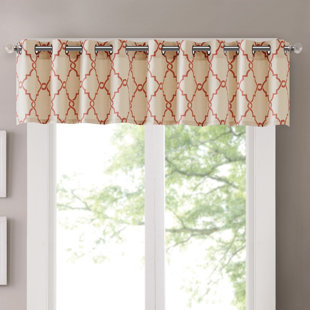 Gray Silver Red Valances Kitchen Curtains You Ll Love Wayfair Save
