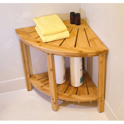Mitch 22.25" W Bamboo Shower Bench