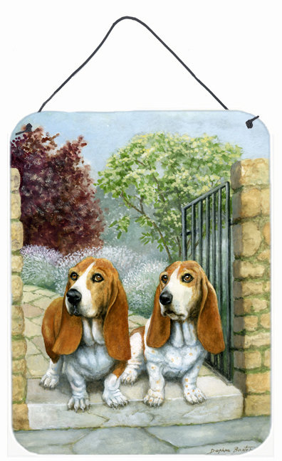 Caroline S Treasures Basset Hounds In The Gate By Daphne Baxter Painting Print Plaque Wayfair