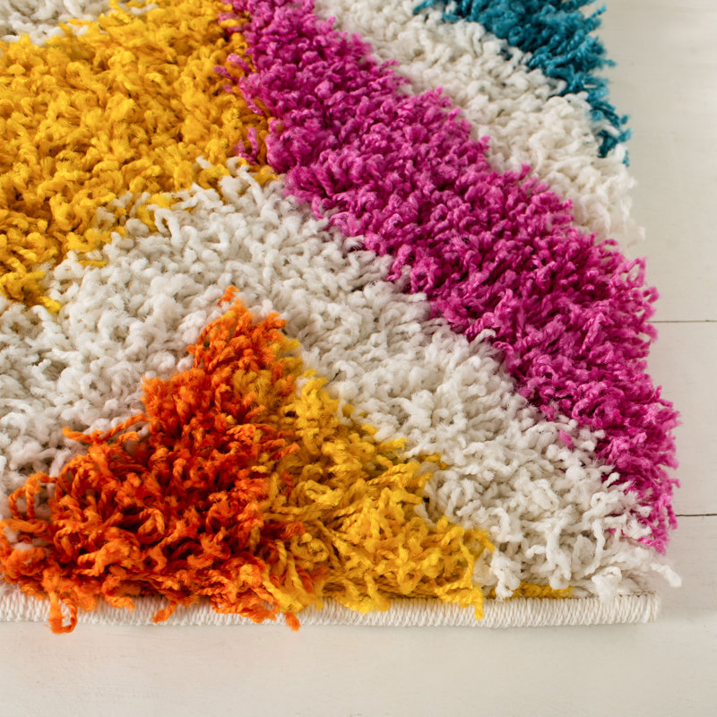 Viv Rae Chevron Multicolor Area Rug Reviews Wayfair