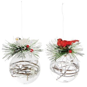 Winter Birds Shaped Ornament (Set of 2)