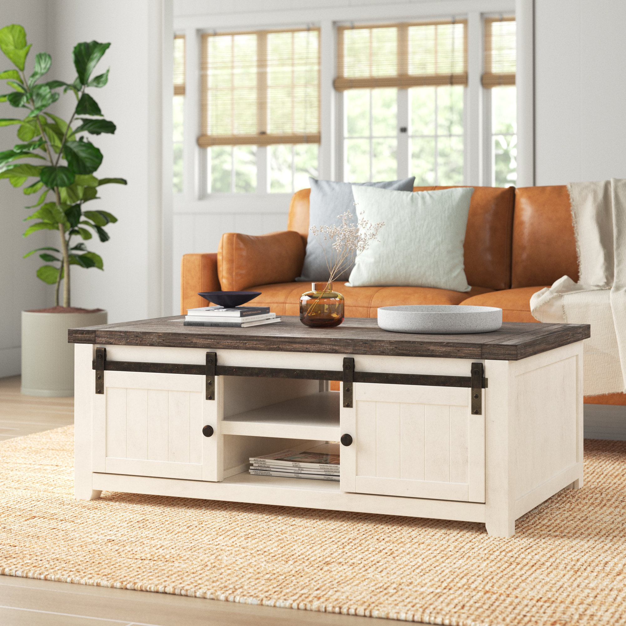 Sand & Stable Solid Wood Coffee Table with Storage & Reviews | Wayfair