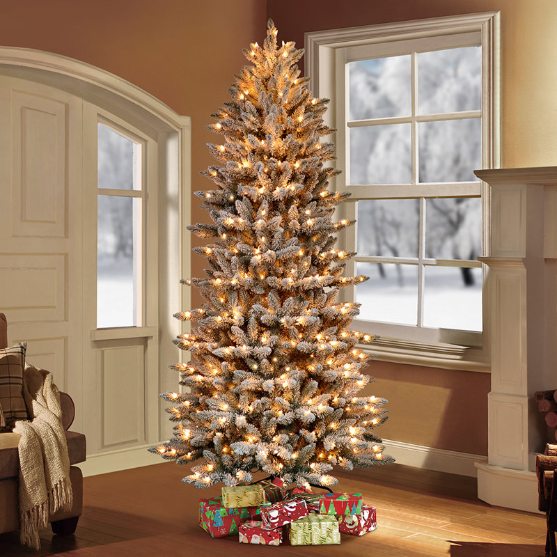Featured image of post Slim Flocked Christmas Tree Prelit