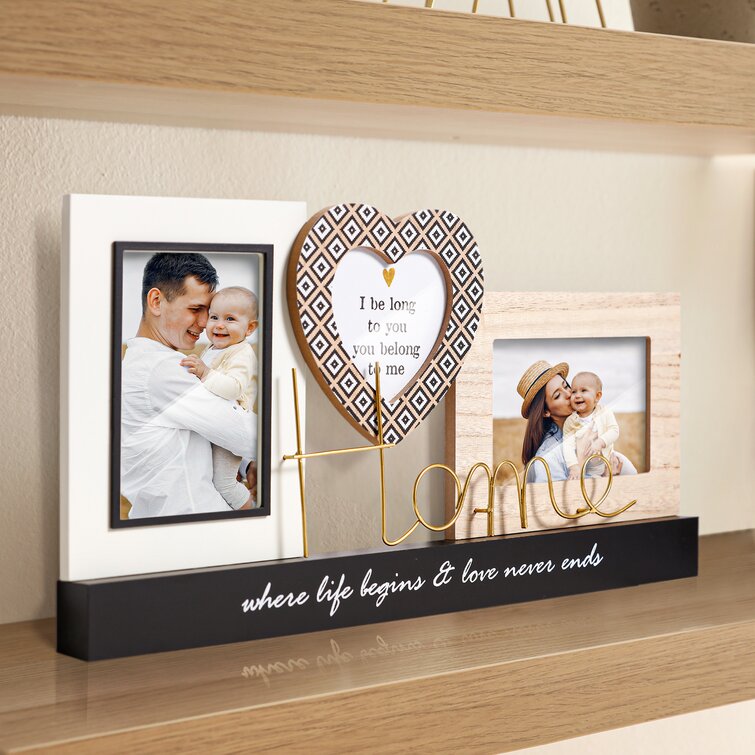 METAL PICTURE FRAME MARRIAGE/LOVE/LIFE NEW 