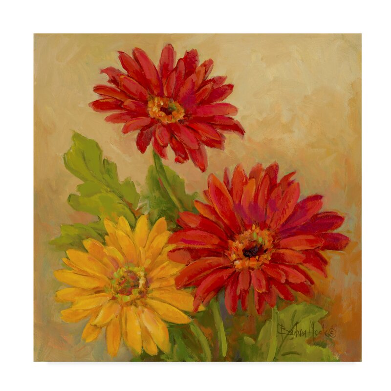 Winston Porter Gerber Daisies Acrylic Painting Print On Wrapped Canvas Wayfair,10th Anniversary Gifts