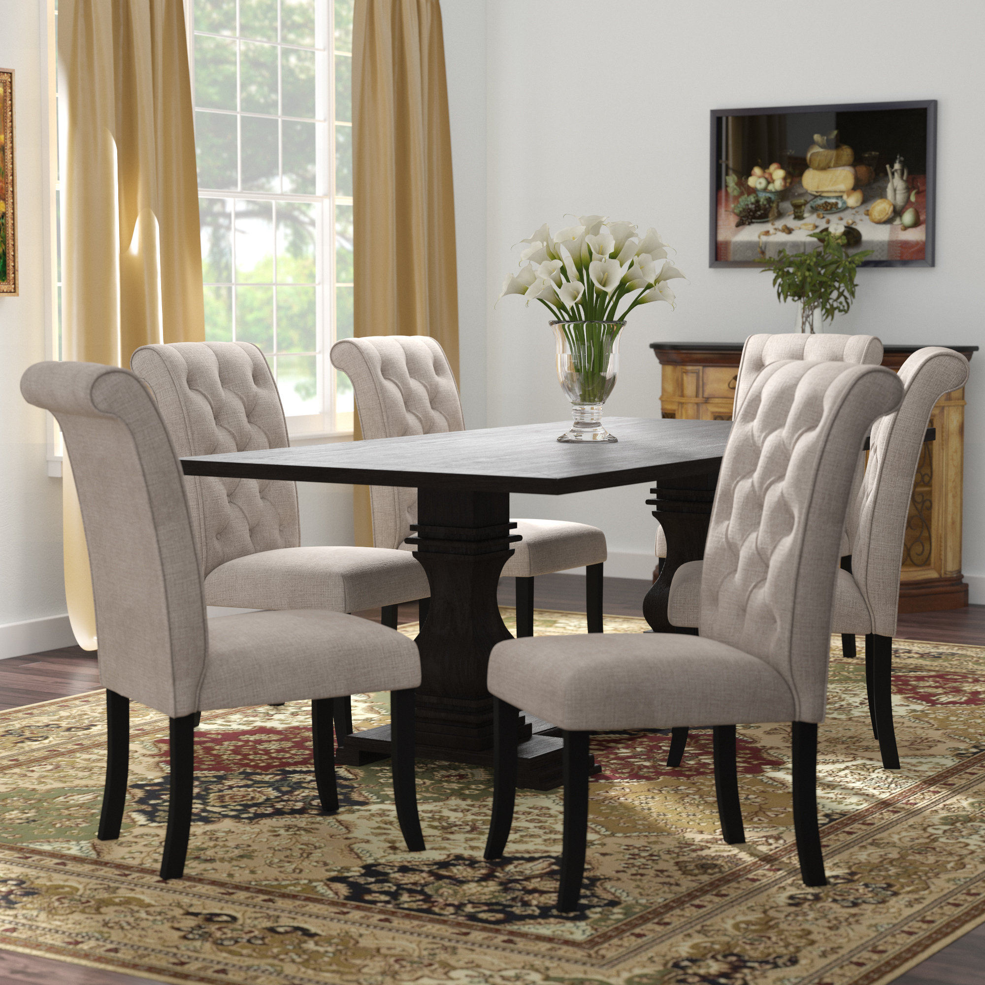 Cochran 7 Piece Dining Set Wayfair Cropper 7 Piece Dining Set