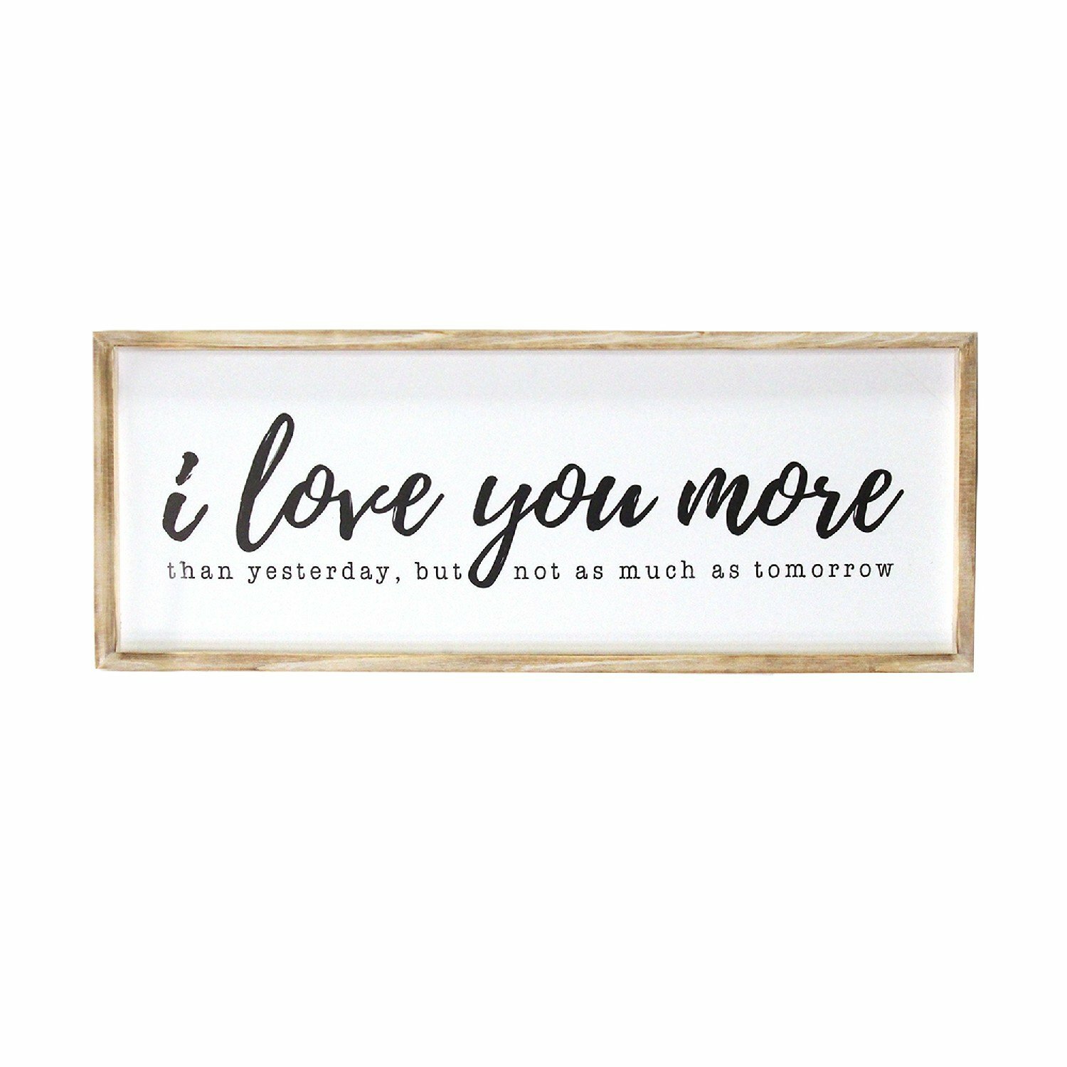 Latitude Run I Love You More Picture Frame Textual Art Print On Wood Reviews Wayfair