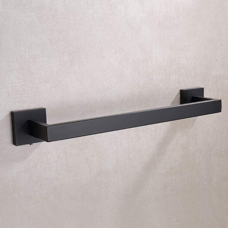 Black Single Towel Bar Wall Mount Stainless steel 304 Rail Rack Holder for Bath 