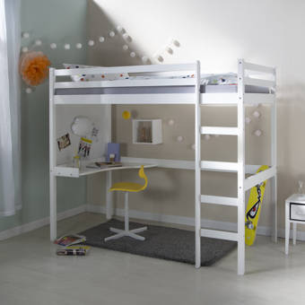 Isabelle Max Hochbett Mit Schreibtisch 90 X 200 Cm Evelyn Wayfair De