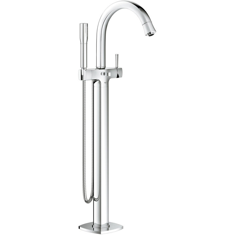 Grohe Grandera Single Handle Floor Mounted Freestanding Tub Filler Trim With Handshower Wayfair