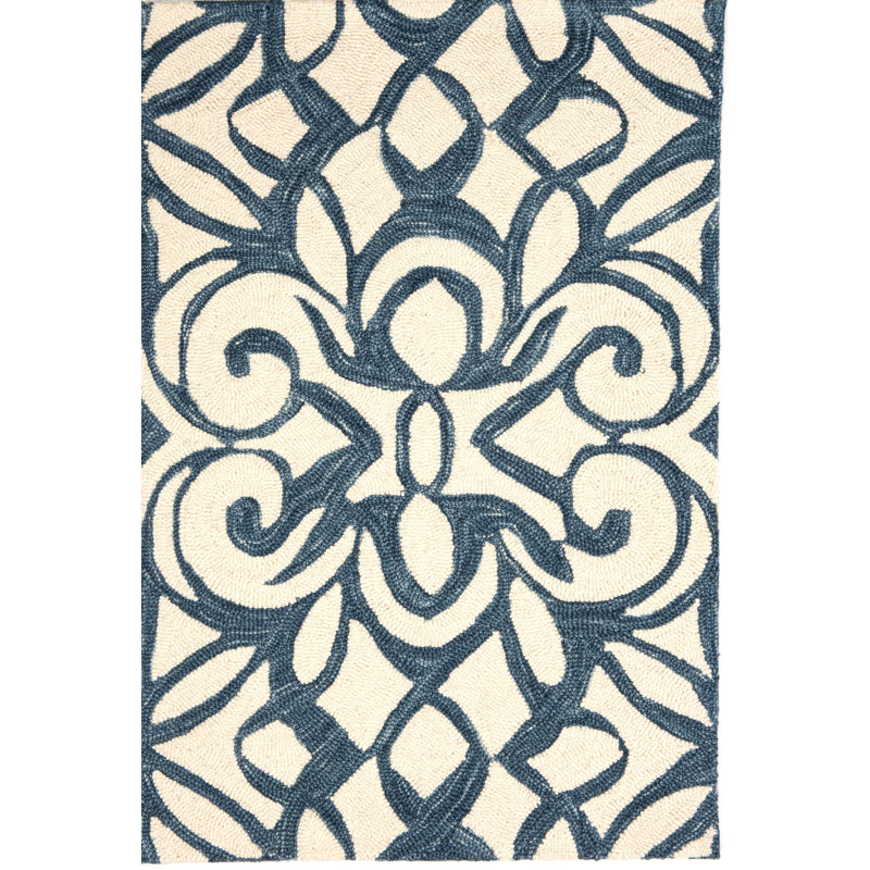 Dash and Albert Rugs Hooked Blue/White Area Rug & Reviews Perigold
