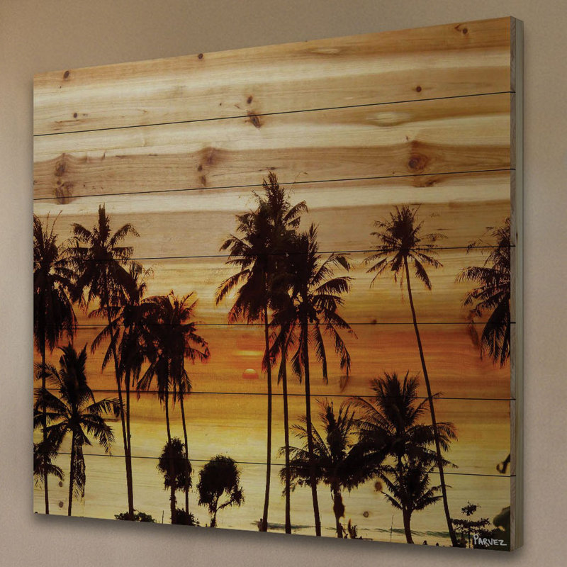 Bay Isle Home Palms In The Sun By Parvez Taj Painting Print On