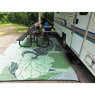Outdoor Camping Rugs Wayfair Ca Blossom Rv Camping Patio Mat Green Grey Outdoor Area Rug