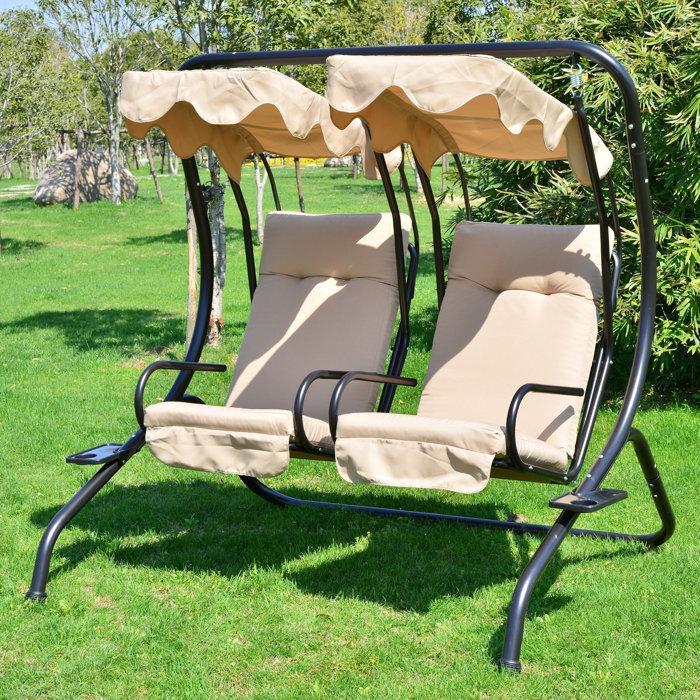 Spilsby Luxury Metal Porch Swing With Stand