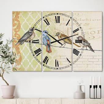 East Urban Home Oversized People And Time Acrylic Watercolors Wall Clock Wayfair