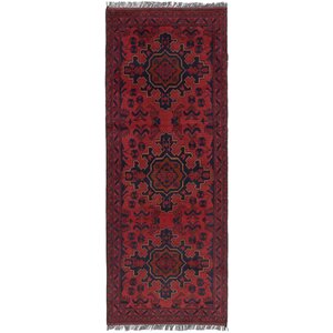 One-of-a-Kind Bouldercombe Hand-Knotted Red Area Rug