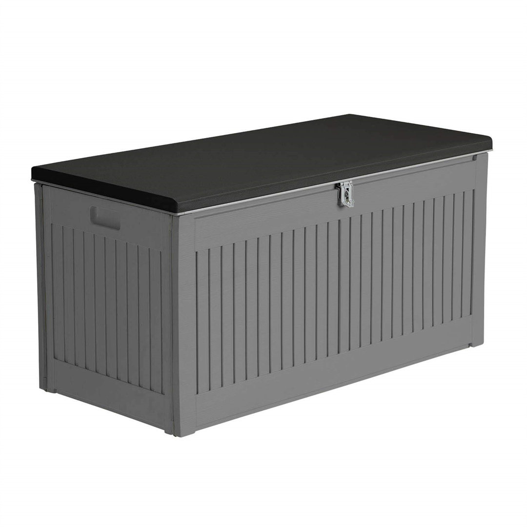 Outdoor Plastic Garden Storage Box 72Gal/270L - Plastic Storage Bench (109 X 52 X 55Cm) 