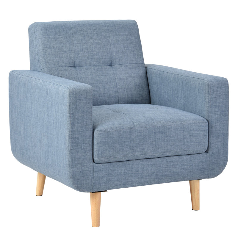 Corrigan Studio Modern Upholstered Fabric Accent Arm Lounge Chair