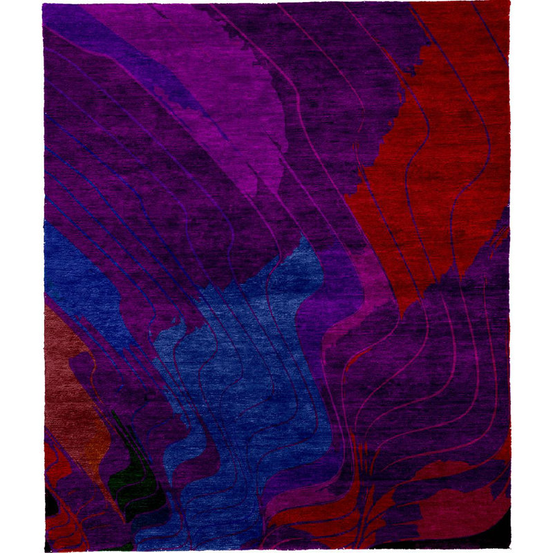 Isabelline One Of A Kind Jeneva Hand Knotted Purple Blue Red 6 Round Wool Area Rug Wayfair