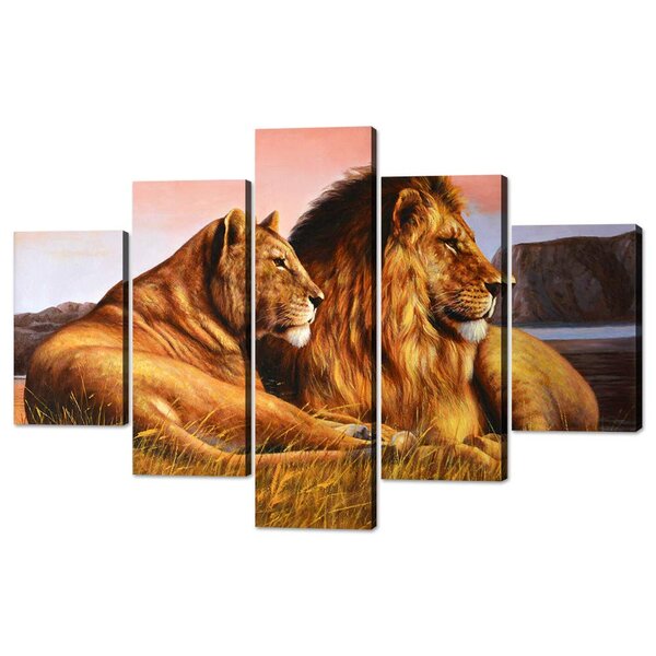 Animal Lions Family Warm Love Happy Theme Art Gift Wall Decor Poster no Framed 