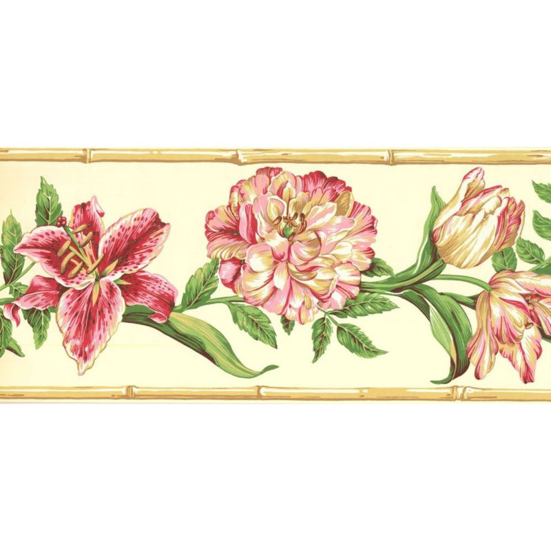 Bay Isle Home Hope Floral 15 L X 9 W Wallpaper Border Wayfair