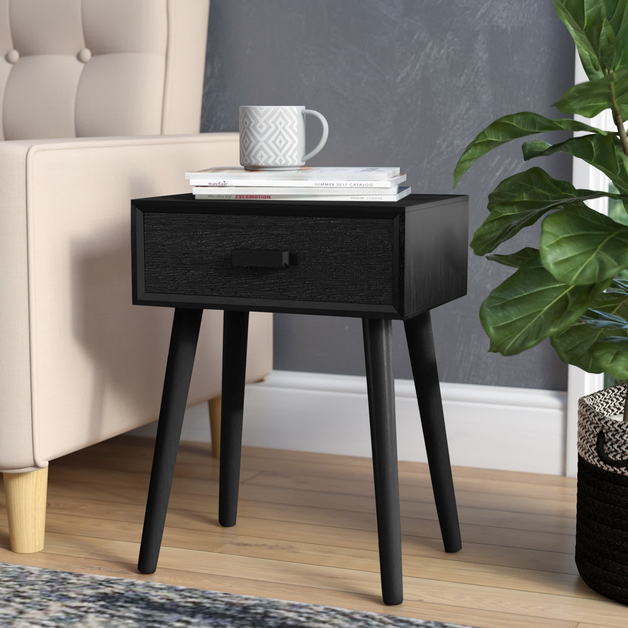 wayfair mid century end table