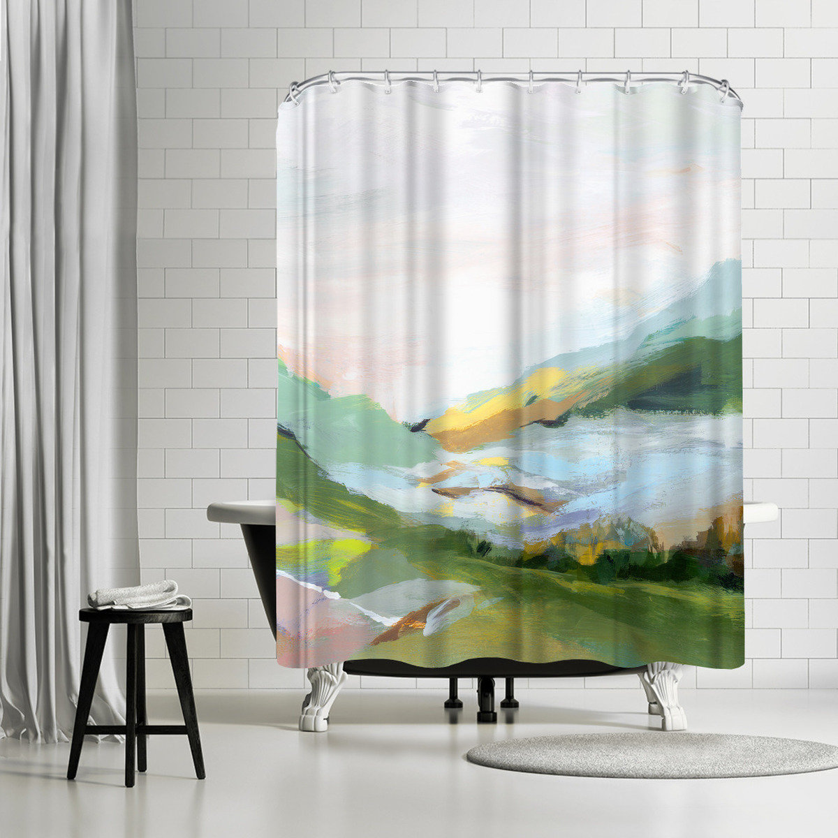 East Urban Home Pi Creative Art Highland Ii Single Shower Curtain Wayfair