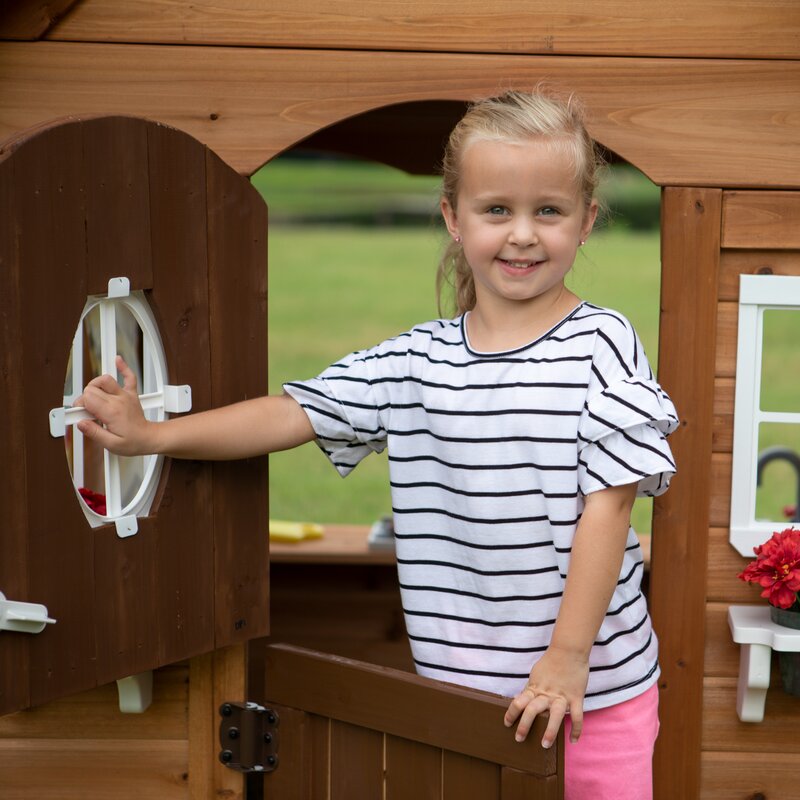 backyard discovery aspen all cedar outdoor wooden playhouse